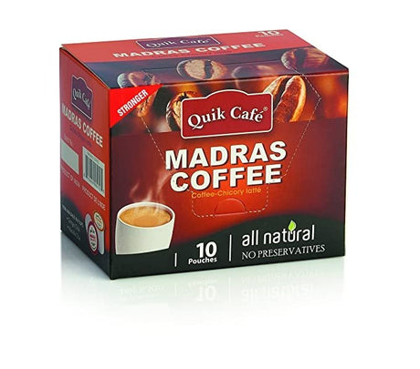 Quik Cafe Madras Coffee 8.5 OZ (10 Pouches) - Tea & Coffee | Desimart