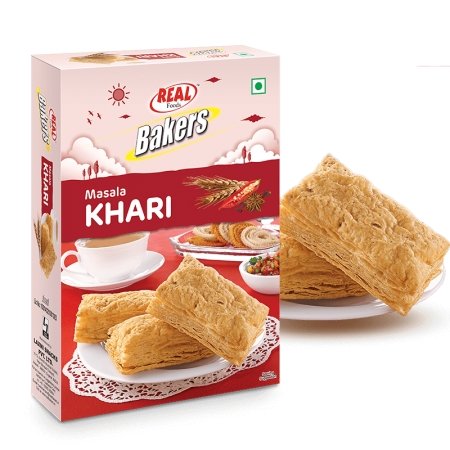 Real Bakers Masala Khari 14 OZ (400 Grams) - Namkeen & Savoury Snacks | Desimart