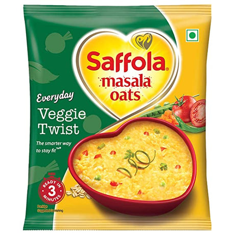 Saffola Masala Oats Veggie Twist 39 g (Pack of 5) - Ready to eat | Desimart