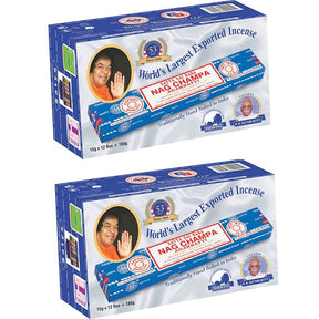 Satya Sai Baba Nag Champa Agarbatti Incense Sticks 15g (Pack of 2) - Desimart