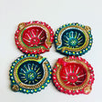 Hand Made Clay Diyas for Diwali, Pooja (Set of 4) - Incense & Dhoop | Desimart