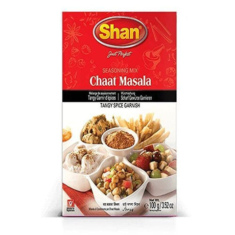 Shan Chaat Masala Seasoning Mix For Tangy Spice Garnish 100g - Spices | Desimart