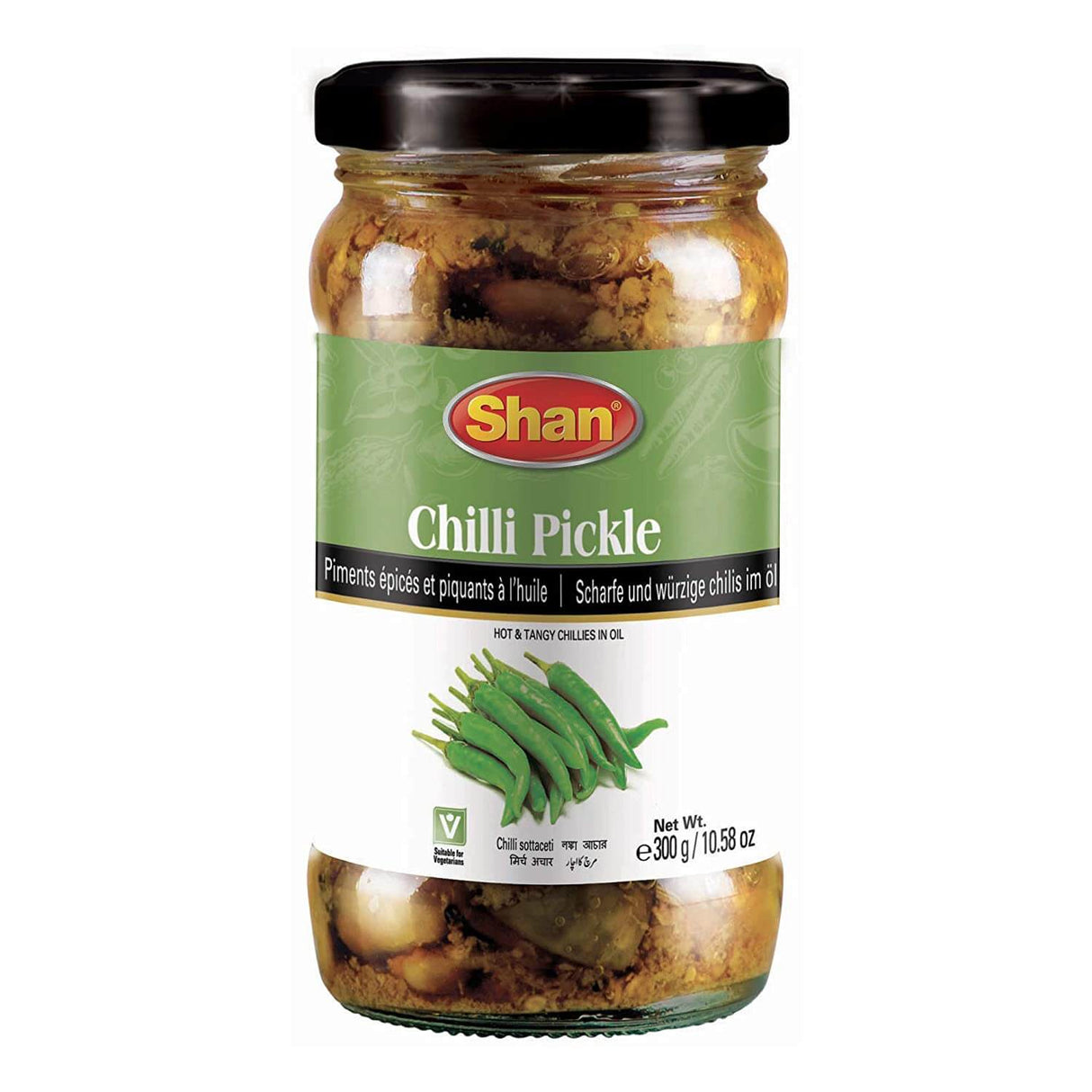 Shan Chilli Pickle Hot & Tangy Chilies Pickled in Oil 300g - Pickles & Chutney | Desimart