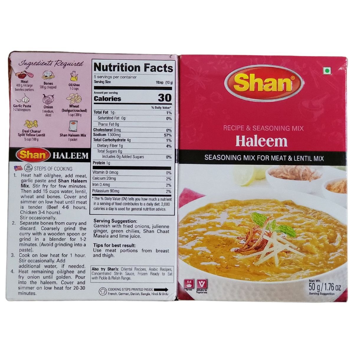 Shan Haleem Recipe and Seasoning Mix 50g - Spices | Desimart