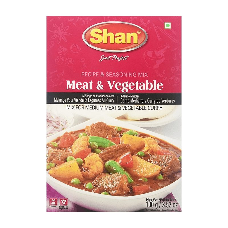 Shan Meat & Vegetable Recipe and Seasoning Mix 100g - Spices | Desimart