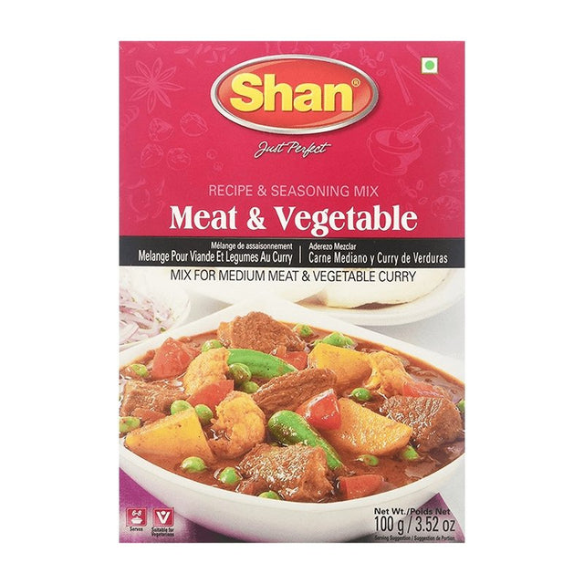Shan Meat & Vegetable Recipe and Seasoning Mix 100g - Spices | Desimart