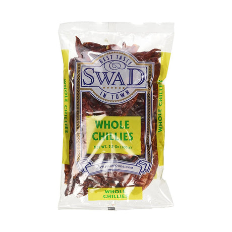 Swad Whole Chillies 100g (3.5oz) - Spices | Desimart