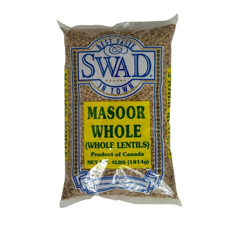 Swad Masoor Whole (Whole Lentils) 4lbs - Dals & Beans | Desimart