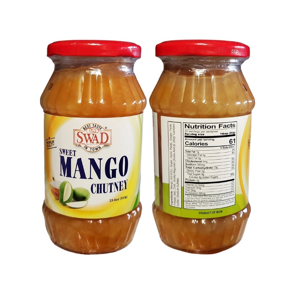 Swad Sweet Mango Chutney 550g (19.4oz) - Chutney | Desimart