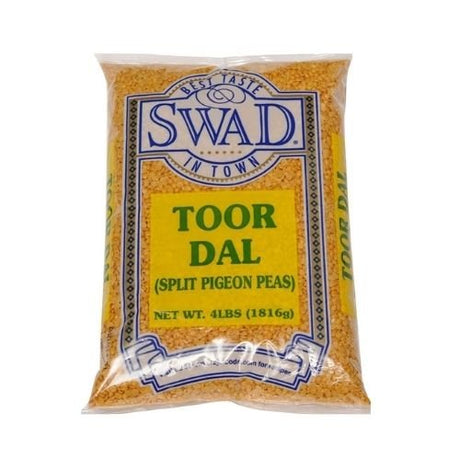 Swad Toor Dal Split Pigeon Peas Premium Quality Best Taste 4lbs (1.81kg) - Dals & Beans | Desimart