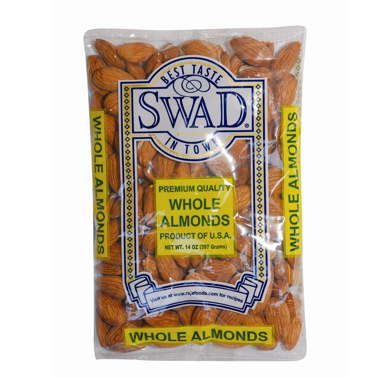 Swad Whole Almonds Premium Quality Rich Source of Vitamins 14oz - Dry Fruits | Desimart