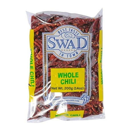 Swad Whole Chillies 100g (3.5oz) - Singh Cart