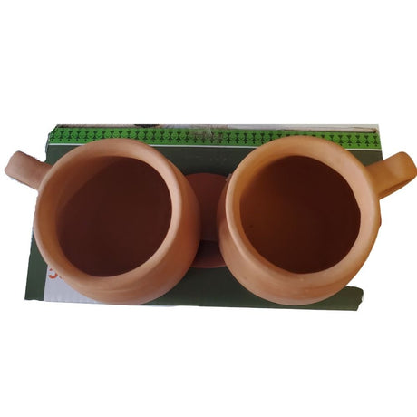 Tea Mug Made With Clay Hand Made Environment Friendly (Set of 2) - Singh Cart