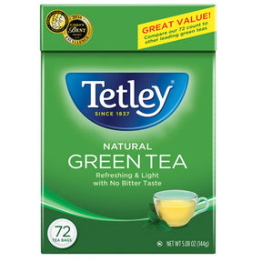 Tetley Natural Green Tea Bags 72 Tea Bags 144g - Tea & Coffee | Desimart