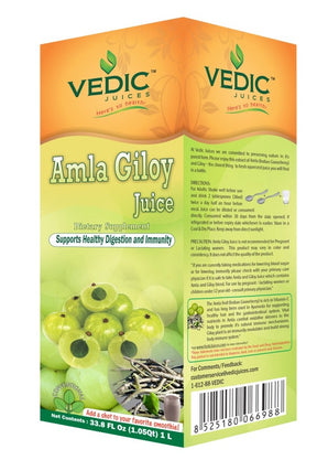 Vedic Amla Giloy Juice Immune Support 1000 ml (33.8 fl oz) - Beverages | Desimart