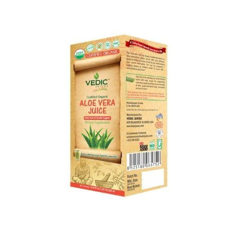 Vedic Organic Aloe vera Juice 1000 ml (33.8 fl oz) - Beverages | Desimart
