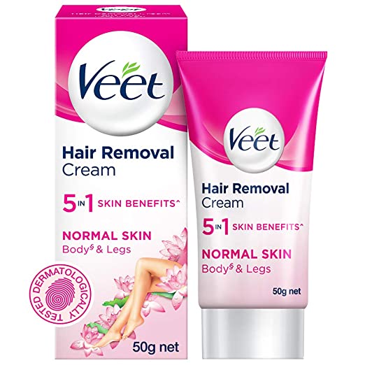 Veet Hair Removal Cream For Normal Skin 5in1 Skin Benefits 50g - Wax | Desimart
