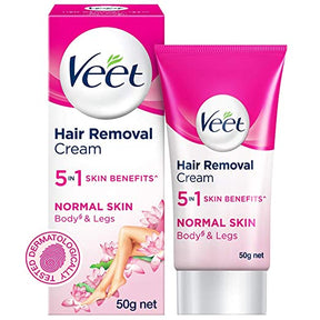 Veet Hair Removal Cream For Normal Skin 5in1 Skin Benefits 50g - Wax | Desimart