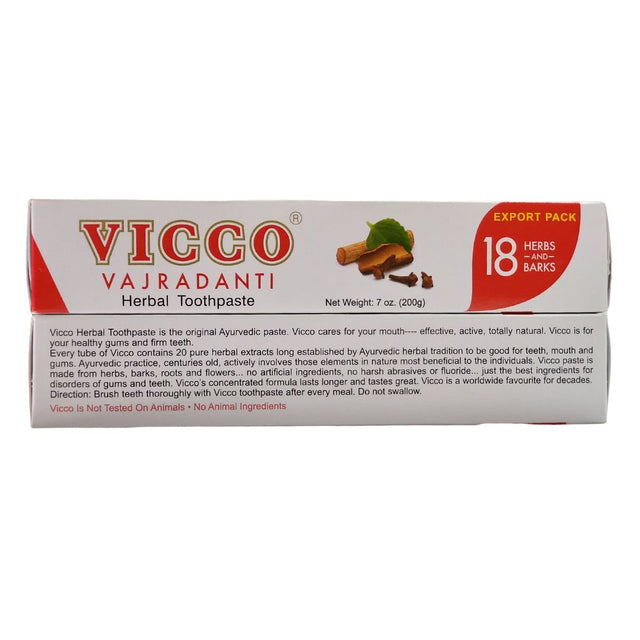 Vicco Vajradanti Toothpaste 18 Herbs 100g - Oral care | Desimart