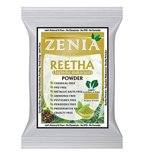 Zenia Reetha Powder (Sapindus mukorossi) Powder 100g (3.5oz) - Hair Care | Desimart