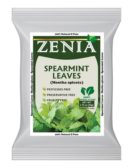 Zenia Spearmint Leaves Pestisides Free 100% Natural & Pure 50g - Desimart